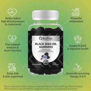 Wholesale OEM Private Label HALAL Vegan Organic Black Seed Oil <b>Gummies</b> Supplement for <b>Hair</b> Skin Joint - Product Image 2