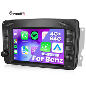 <span class=keywords><strong>Autoradio</strong></span> Podofo Android 4 + 64G 7 ''sans fil Carplay Android Auto GPS Wifi FM RDS pour Benz/CLK/W209/E-W210/Clase C/W203/SLK/W170 - Product Image 1