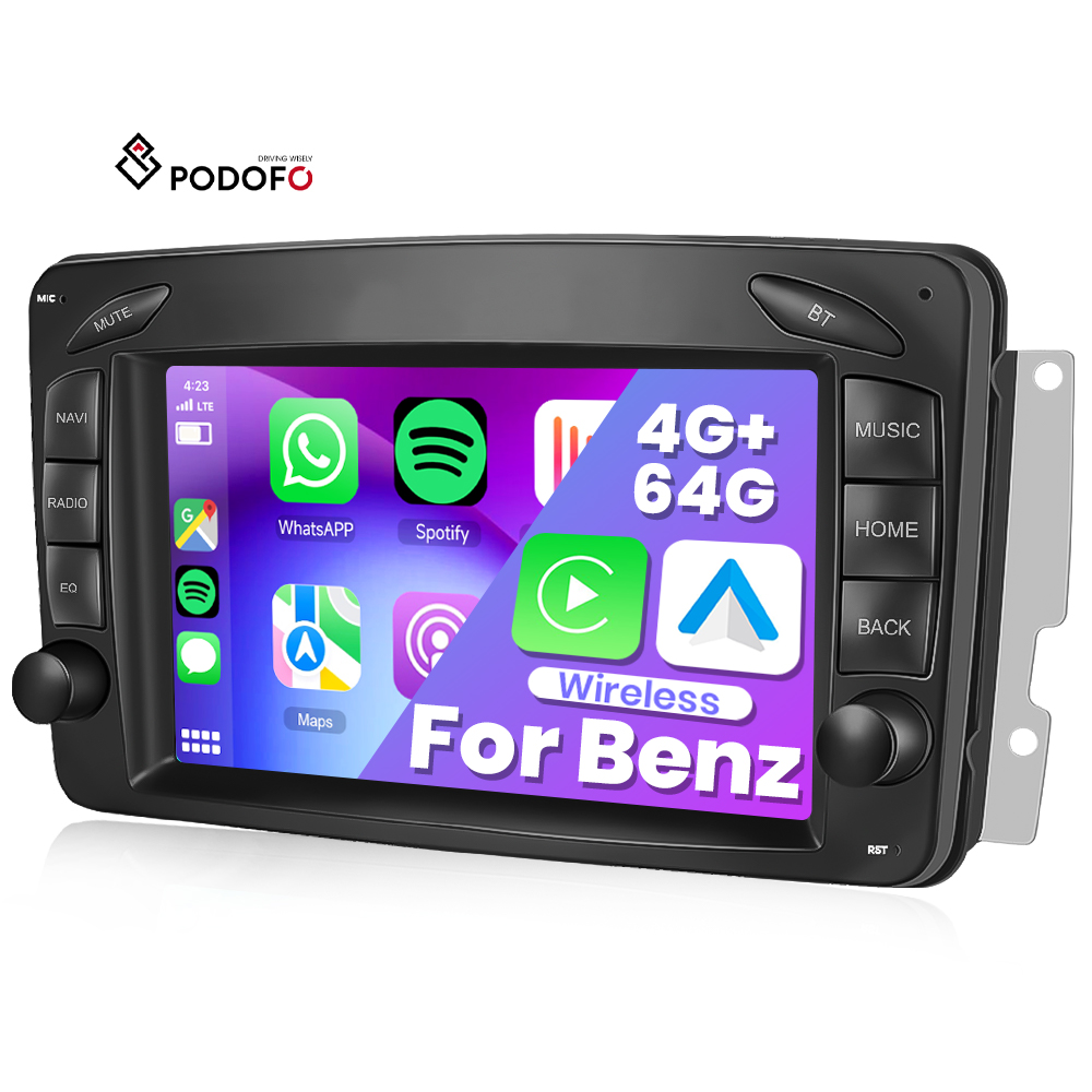 8-Kern Android 14 64GB Autoradio GPS Navi DAB+ Mercedes CLC/G/C