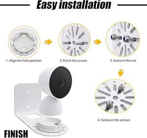 Grand support mural en métal pour caméra de sécurité filaire d'intérieur Google Nest de 2e génération, étagère de caméra d'installation flexible - Product Image 6