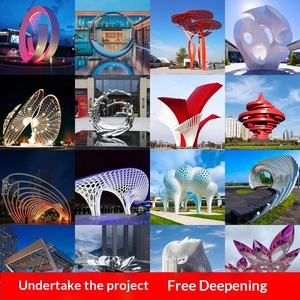 Sculptures sur mesure en acier inoxydable de grande taille, ornements lumineux pour écoles, centres commerciaux, hôtels, installations aquatiques, fabriquées dans le Guangdong - Product Image 2