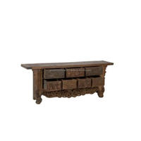 Table Console solide antique chinoise Table d'église sculptée à la main en bois récupéré finie pour le salon et les hôtels