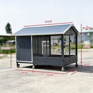 Villa pour chien d'extérieur moderne de luxe en acier au carbone pour grands chiens Golden Retriever & Labrador Kennel - Product Image 2