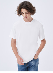 T-shirt de sport pour homme, été, mode, 260 g/m², <span class=keywords><strong>74</strong></span> % coton + 26 % Sorona, séchage rapide, avec logo - Product Image 4