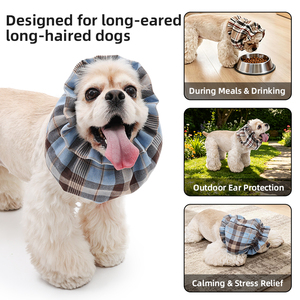 Cache-oreilles élastiques confortables et respirants en tissu pour chiens à poils longs – Vêtements pour animaux de compagnie pour la protection en extérieur - Product Image 3