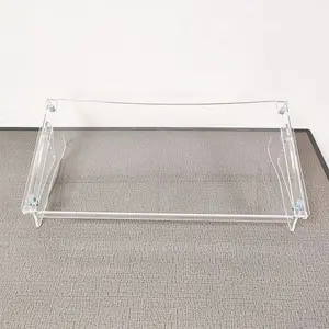 Rechthoekige Clear Acryl Laptop Stand Houder In Hoogte Verstelbare Acryl Computer Monitor Standaard Voor Desktop