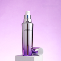 Cosmétiques en gros : Flacon en verre électroplaqué 120ml 100ml pour lotion, essence, liquide, crème visage, emballage scellé