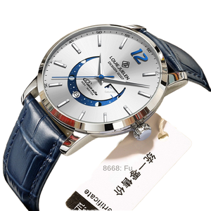 Montre à quartz pour homme Master Moon 2026, bracelet en cuir, étanche, lumineuse, alliage, largeur du bracelet 22 mm, verre, mode - Product Image 2