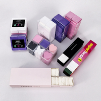 Lingettes sans peluches pour ongles, tampons dissolvants pour vernis à ongles, fournitures de salon de beauté, lingettes en papier blanches et roses pour colle à extensions de cils