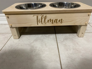 ODM OEM Eco-Friendly <b>Dog</b> Bowls Personalised Wood Double Dish Pet <b>Feeding</b> <b>Station</b> Unique Automatic Charging Pet Bowls - Product Image 5