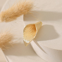 Zhongxing – perles d'espacement en forme de pétale en feuille d'or véritable plaqué en laiton, accessoires de bijoux faits à la main, matériel de bricolage, vente en gros