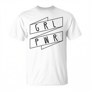 Grl Pwr Icon Simple Feminist Girl Power Camiseta unisex para adultos talla mediana - Product Image 2