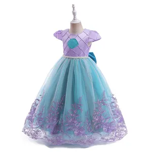 MQATZ new selling girls' mermaid lace princess bow Embroidered cosplay costume Festival performance dress