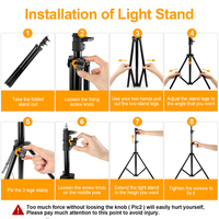 Anneau lumineux pour selfie 10 pouces à prix abordable avec trépied de 1,6 m ou 2 m pour diffusion en direct – Le meilleur anneau lumineux pour maquilleurs et photographie de produits