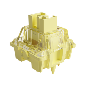 Interruptores <span class=keywords><strong>Akko</strong></span> <span class=keywords><strong>Cream</strong></span> <span class=keywords><strong>Yellow</strong></span> <span class=keywords><strong>V3</strong></span> Pro Prelubricados de 5 Pines Intercambiables en Caliente, 45 Piezas/caja para Teclado de Juegos DIY - Product Image 1