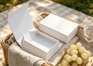 Foldable Magnetic Eco-Friendly High-End <b>Square</b> White Cardboard Gift Box Hidden Magnet Closure Thick Rigid Paper Construction - Product Image 4