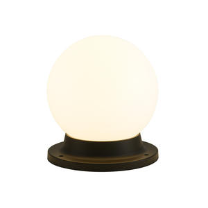 Lámpara solar esférica para columna, impermeable, de PE, con forma de luna, para patio, jardín, villa, puerta, columna. - Product Image 1