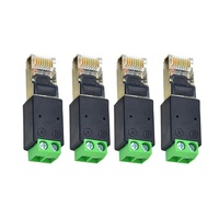 Adaptador de Conector RJ45 a RS485, Conector RJ45 a Terminal de 2 Pines con Tornillo, Cabeza de Cristal a Terminal de Tornillo, Venta al Por Mayor de Fábrica