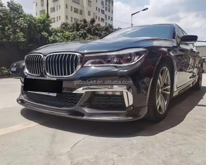 2015-2019 pour BMW 7 Series <span class=keywords><strong>M760</strong></span> G11/G12 3D lèvre avant MSY Style aileron arrière Kit de carrosserie en Fiber de carbone diffuseur avant et arrière pare-chocs - Product Image 2