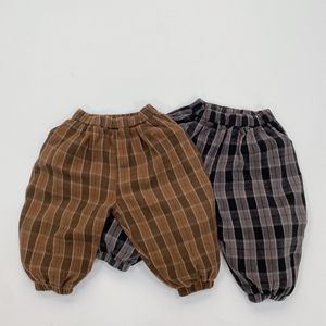 Vente en gros de pantalons amples en coton pour bébés garçons et filles décontractés à carreaux chauds <span class=keywords><strong>coupe</strong></span> en laine pour enfants printemps et automne - Product Image 6