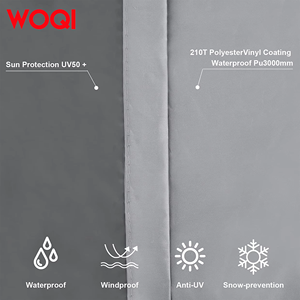 Woqi เต็นท์น้ำหนักเบาสำหรับตั้งแคมป์ผ้าใบกันฝนสีสันสดใสเต็นท์กันน้ำ3000 + วัสดุกันแดด - Product Image 4