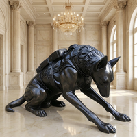Sculpture de Malinois Belge en Bronze d'élite - Chien de travail K9 grandeur nature sur mesure avec options personnalisées, sculpture en bronze
