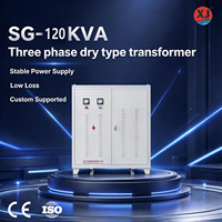 Transformateur triphasé série SG, transformateur d'isolement de type sec 120 KVA pour équipement industriel, tension et couleur de boîtier personnalisables