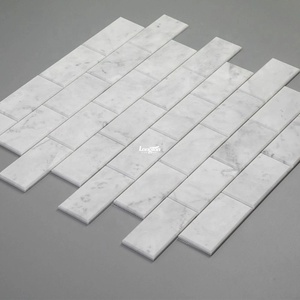 Poli <span class=keywords><strong>Italie</strong></span> <span class=keywords><strong>Carrare</strong></span> Brique Blanche Marbre Salle De Douche Plancher Escaliers Mur Marbre Carrelage Sol - Product Image 4