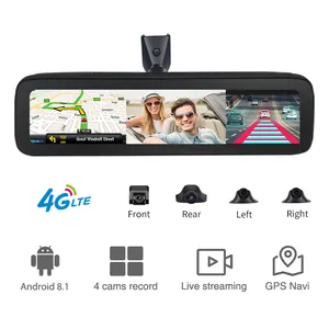 Caméra de voiture T88 4g avec enregistrement de 4 caméras android 8.1 2 + 32g fit cmsv6 pour la gestion de flotte avec wifi gps navigation adas fit 9-36V