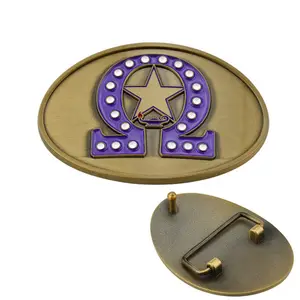 Latón antiguo Gole Aurelio Casillas Hebilla de cinturón Logotipo 3D personalizado Accesorio de metal hecho a mano - Product Image 1