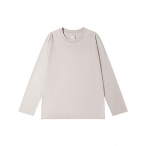 100% Combed Cotton Crew-Neck Long Sleeve Men's T-Shirts Cotton Base - Product Image 3