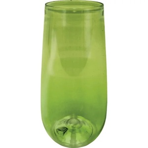 Flûte à champagne sans pied en plastique transparent avec impression numérique couleur intégrale double face pour événements d'entreprise promotionnels - Product Image 2