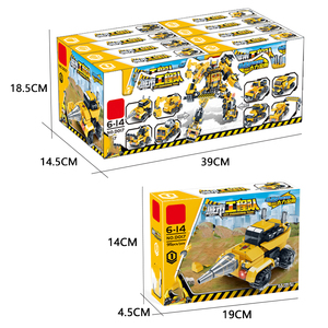 Kỹ sư loạt 8 trong 1 xe tải Trans hình thức Vua Robot xây dựng khối thiết lập tự làm với con số nhỏ cho trẻ em Đồ chơi - Product Image 4