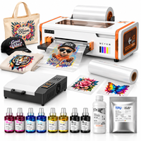 COLORSUN Paket Printer Transfer DTF A4 Lengkap XP600 Film PET Tinta Pigmen Bubuk Oven Roll to Roll Transfer Panas Tekstil