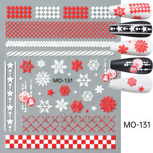 Vente flash : Nouvelle collection de Noël 5D, autocollants pour ongles en relief, design en plastique <span class=keywords><strong>2D</strong></span>, motif de renne et de flocon de neige, compatible avec l'art - Product Image 5