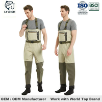 Cuissard de pêche robuste et tendance en nylon imperméable pour homme, avec grande poche de rangement, pour adultes