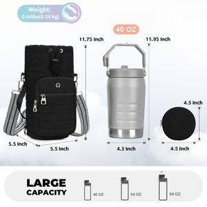 <b>Water</b> <b>Bottle</b> Carrier with Strap <b>Water</b> <b>Bottle</b> <b>Holder</b> with Strap <b>Water</b> <b>Bottle</b> Carrier Bag with Phone Pocket <b>for</b> <b>Walking</b> Hiking - Product Image 3