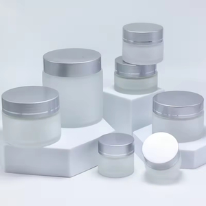 Envase Cosmético Esmerilado de 5/10/15/20/25/30/50/60/100g, Tarro de Vidrio Transparente Mate para Crema Facial con Tapa Dorada Rosa - Product Image 4