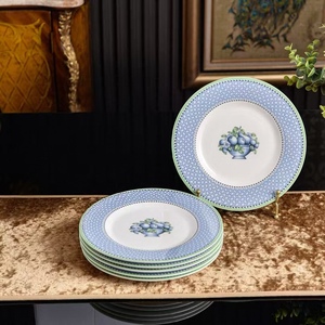 Luxury Europe Design Ceramic Fruit Crackle Glaze Dishwasher Safe Bowl Plate Dish Coffee Pot Tableware <b>Set</b> Gift for Moving House - Product Image 3