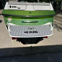 Plateforme de bain de bateau 2014 Axis A-24, tapis de sol en mousse EVA imitation teck, SeaDek MarineMat Gatorstep, auto-adhésif