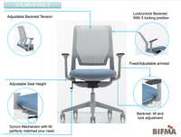 Chaise en maille moderne la moins chère Nouveau design Chaise de bureau ergonomique pivotante pour ordinateur Siège souple