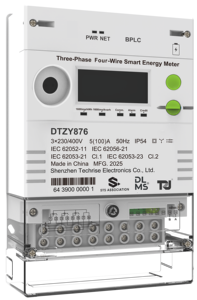 플러그 앤 플레이 Com을 갖춘 3P BPLC + RS485 선불 스마트 미터. 모듈 원격 단선 재연결 3 상 에너지 미터 - Product Image 2