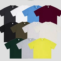 Nouvelle Collection Printemps/Été 2026 – T-shirt Homme Col Rond Manches Courtes Coupe Ample BOXY en Coton Pur Lourd 400G Couleur Unie