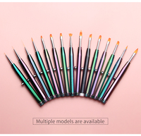 Brosse à ongles personnalisée multifonctionnelle rétractable en Nylon, poils synthétiques, brosses à ongles acryliques de haute qualité, offre spéciale