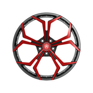 Jantes en alliage rouge noir à clous décoratifs design de luxe Jantes de voiture de tourisme en alliage d'aluminium forgé de 18 pouces à 5 trous pour audi <span class=keywords><strong>bmw</strong></span> - Product Image 3