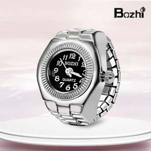 Creative Leisure Alloy Shell Ring <b>Watch</b> <b>Couple</b> Stainless Steel Strap Male Female Pointer Dial Customizable Foreign Trade New - Product Image 6