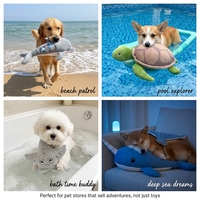 Jouet en peluche écologique pour chien, motif animal marin, avec bruit froissé et couineur, durable, interactif, pour mâcher, vente en gros