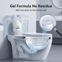 Boîte magique de nettoyage des toilettes domestiques, nettoyant pour réservoir de toilettes, bouteille de nettoyant pour toilettes à bulles bleues