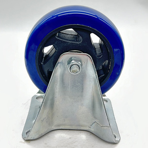 VIMA 4 Inch Fixed Castor Wheel PVC PP Heavy Duty 100kg Load Capacity Industrial <b>Trolley</b> Double Ball Bearing Galvanized - Product Image 2