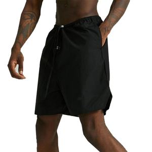 Shorts en nylon à motif uni, nouvelle conception pour hommes, service OEM, décontractés, taille mi-haute, tricotés en polyester, fermeture à cordon - Product Image 1